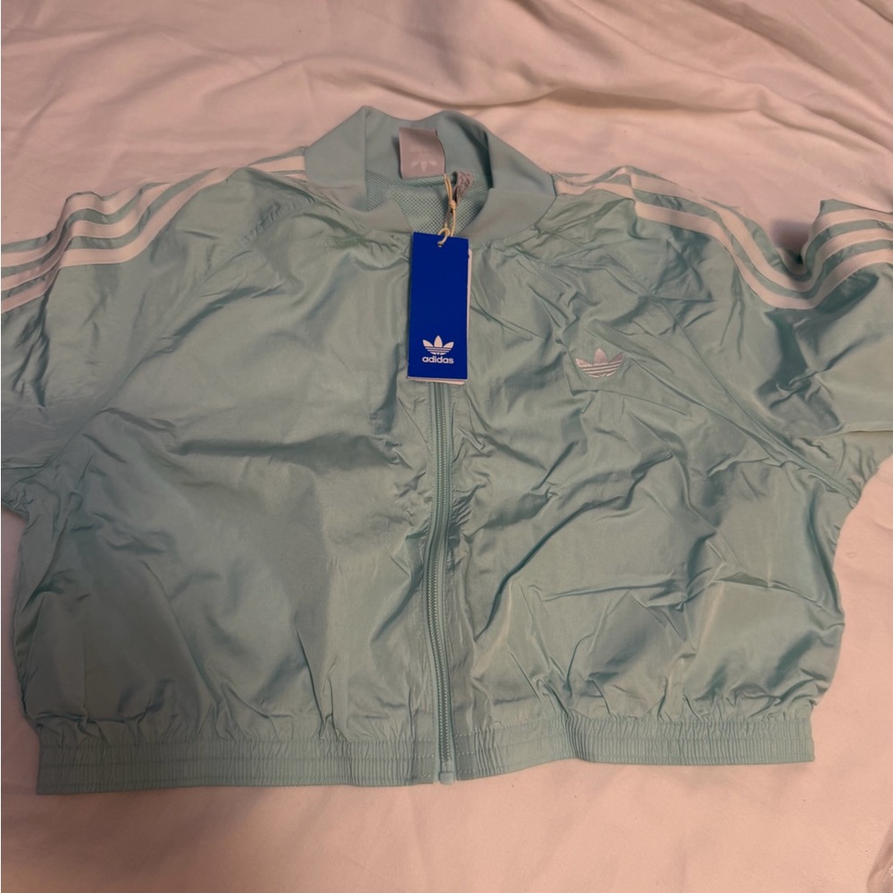 Adidas Pastel Blue Zip-Up Jacket